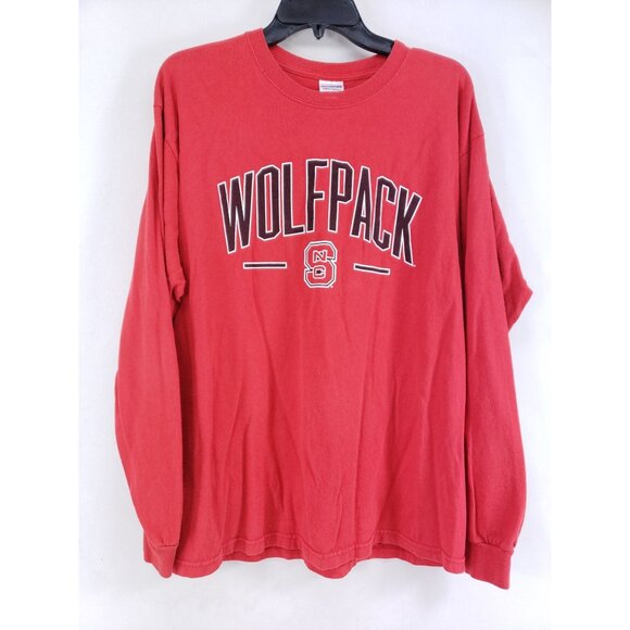 NC State Wolfpack Long Sleeve Shirt Men's Size Large Red - Picture 1 of 7